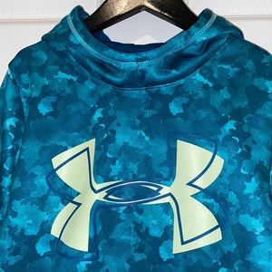 Under Armour Coldgear Hoodie Turquoise Color Girls Size Youth L